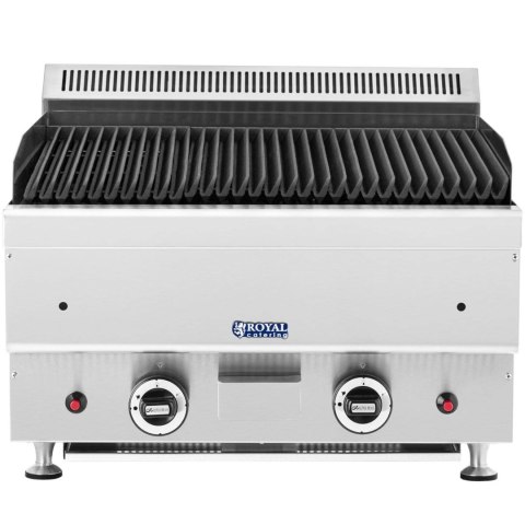 Grill lawowy na gaz ziemny ryflowany 50 x 47 cm 2 x 7200 W Grill lawowy na gaz ziemny ryflowany 50 x 47 cm 2 x 7200 W