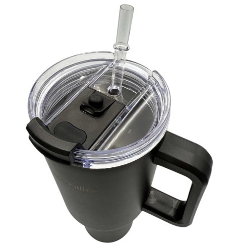 STALOWY KUBEK TERMICZNY TERMOS 1200ml Z RĄCZKĄ I SŁOMKĄ KM-2172 STALOWY KUBEK TERMICZNY TERMOS 1200ml Z RĄCZKĄ I SŁOMKĄ KM-2172