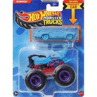 Hot Wheels Monster Trucks Pojazd 1:64 + auto JCG30