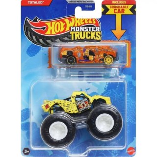 Hot Wheels Monster Trucks Pojazd 1:64 + auto JCG32