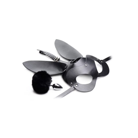 Korek analny i zestaw masek - Bunny Tail XR Brands Korek analny i zestaw masek - Bunny Tail XR Brands