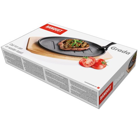 PÓŁMISEK PATELNIA ŻELIWNA GRILLOWA Z DESKĄ BANQUET GRADA PÓŁMISEK PATELNIA ŻELIWNA GRILLOWA Z DESKĄ BANQUET GRADA