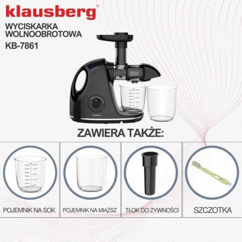 SOKOWIRÓWKA WYCISKARKA WOLNOOBROTOWA KLAUSBERG KB-7861