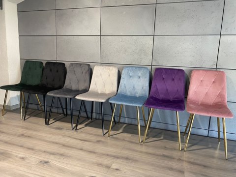 Krzesło tapicerowane BORGO VELVET DARK GREY II GATUNEK