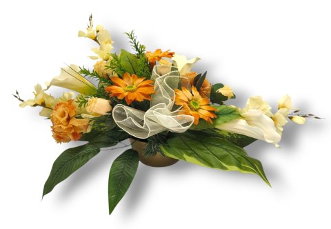 STROIK NA CMENTARZ KOMPOZYCJA KWIATOWA NA GRÓB MISA Z OBCIĄŻENIEM