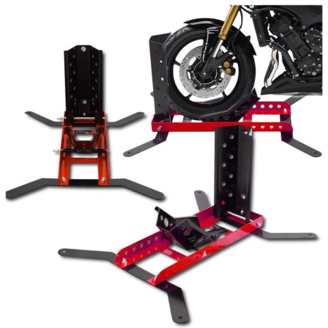 Uchwyt transportowy do motocykla 450kg czerwony Uchwyt transportowy do motocykla 450kg czerwony