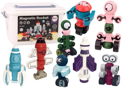 Klocki Magnetyczne Kosmos Rakieta Zestaw 56 ele. Magnetic Rocket Mix Klocki Magnetyczne Kosmos Rakieta Zestaw 56 ele. Magnetic Rocket Mix