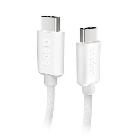 Kabel przewód w oplocie USB-C 60W 1.5m - szary Kabel przewód w oplocie USB-C 60W 1.5m - szary