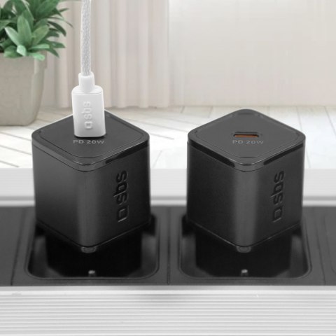 Ładowarka sieciowa Power Delivery GaN USB-C 20W - czarna Ładowarka sieciowa Power Delivery GaN USB-C 20W - czarna