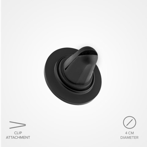 Uchwyt samochodowy magnetyczny na smartfona śr. 40 mm na kratkę nawiewu - czarny