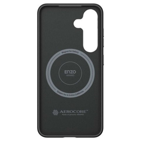 Etui silikonowe Spigen Enzo Aramid MagFit do Samsung Galaxy S25 - czarne Etui silikonowe Spigen Enzo Aramid MagFit do Samsung Galaxy S25 - czarne