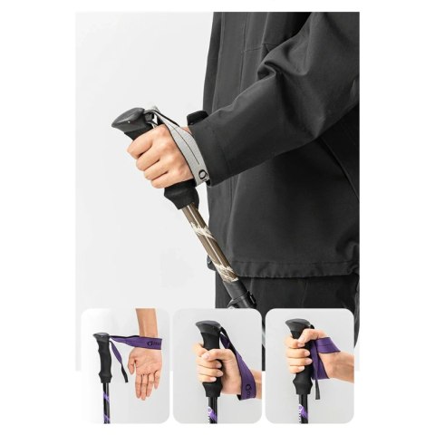Kijki trekkingowe nordic walking aluminiowe 110 - 130 cm - brązowe Kijki trekkingowe nordic walking aluminiowe 110 - 130 cm - brązowe