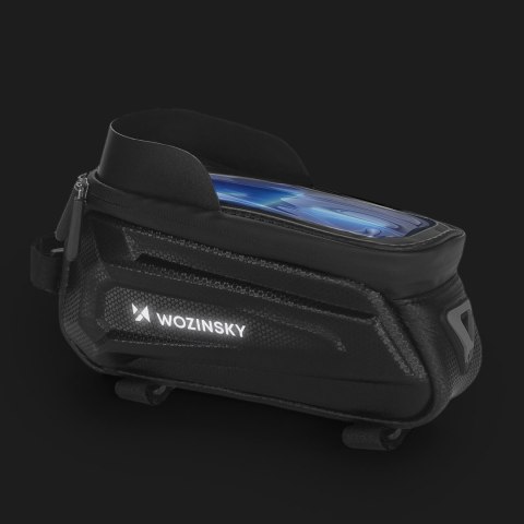 Torba rowerowa na ramę z etui na telefon 1.7 l czarna Torba rowerowa na ramę z etui na telefon 1.7 l czarna