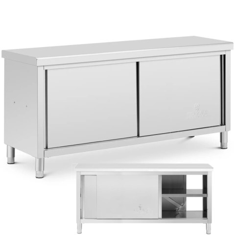Stół blat roboczy centralny z szafką przelotową STAL 180 x 60 cm Stół blat roboczy centralny z szafką przelotową STAL 180 x 60 cm