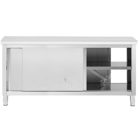 Stół blat roboczy centralny z szafką przelotową STAL 180 x 60 cm Stół blat roboczy centralny z szafką przelotową STAL 180 x 60 cm