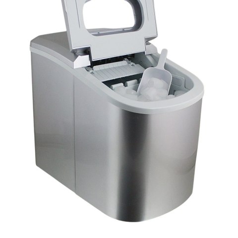 Kostkarka do lodu 2,2L 12kg/24h srebrna kompaktowa 2 rozmiary kostek Kostkarka do lodu 2,2L 12kg/24h srebrna kompaktowa 2 rozmiary kostek
