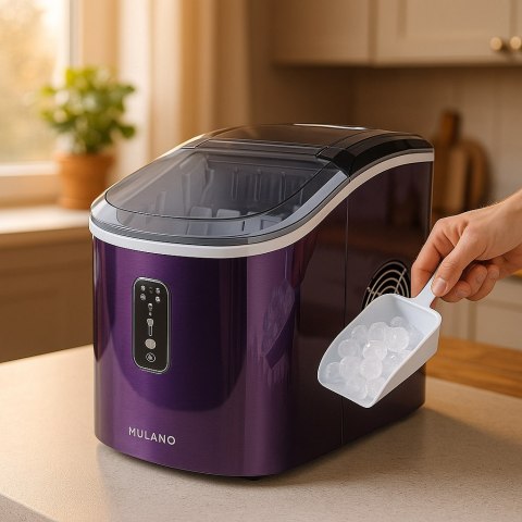 Kostkarka do lodu 2,2L 15kg/24h fioletowa przenośna 2 rozmiary kostek Kostkarka do lodu 2,2L 15kg/24h fioletowa przenośna 2 rozmiary kostek