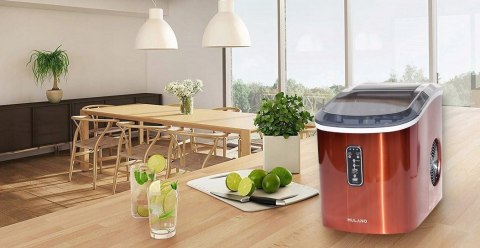 Kostkarka do lodu 2,2L 15kg/24h pomarańczowa kompaktowa 2 rozmiary kostek Kostkarka do lodu 2,2L 15kg/24h pomarańczowa kompaktowa 2 rozmiary kostek