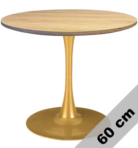 Stół okrągły VICTORY OAK WOOD 60 cm GOLD Stół okrągły VICTORY OAK WOOD 60 cm GOLD