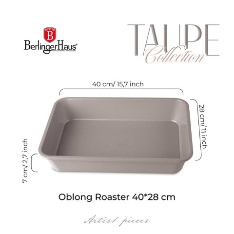 BRYTFANNA FORMA TYTANOWA 40x28cm BERLINGER HAUS BH-7903 TAUPE BRYTFANNA FORMA TYTANOWA 40x28cm BERLINGER HAUS BH-7903 TAUPE