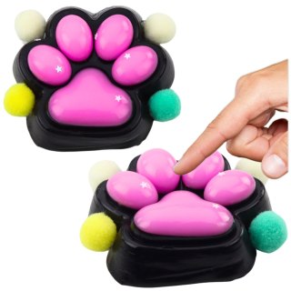 Gniotek Kocia Łapka Antystresowa Sensoryczna Squishy Czarno-Różowa