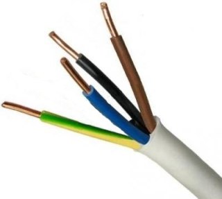 PRZEWÓD YDY 4X2,5 ŻO BIAŁY 450/750V