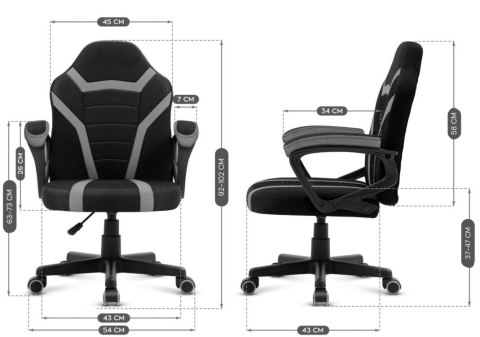 Fotel obrotowy do biurka MARIO ALCANTARA BLACK + PINK