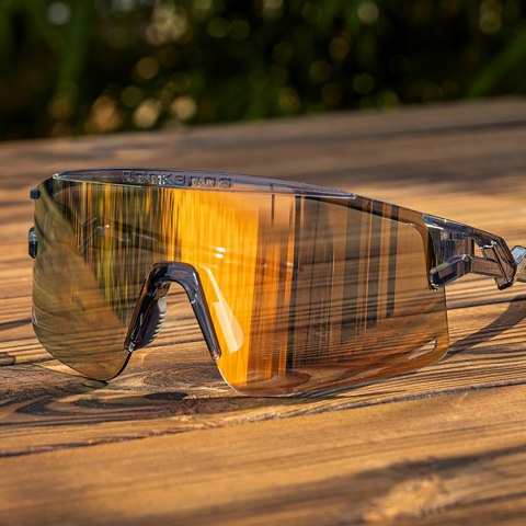 Okulary rowerowe fotochromowe z filtrem UV i wkładką korekcyjną - zielone