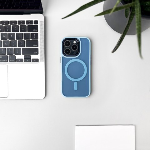 Etui na Samsung Galaxy S24 FE Fashion Case z MagSafe - niebieskie Etui na Samsung Galaxy S24 FE Fashion Case z MagSafe - niebieskie