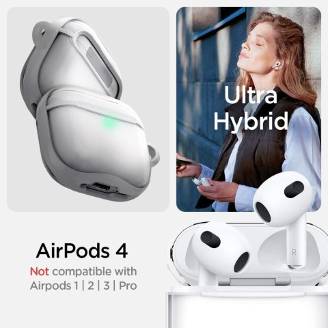 Etui na słuchawki AirPods 4 Ultra Hybrid - białe Etui na słuchawki AirPods 4 Ultra Hybrid - białe