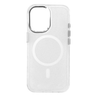 Etui ochronne na Samsung Galaxy S24 FE Glitter Case Mag Safe - przezroczyste z brokatem