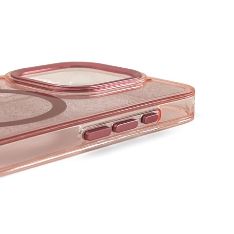 Etui ochronne na Samsung Galaxy S24 FE Glitter Case Mag Safe - różowe z brokatem Etui ochronne na Samsung Galaxy S24 FE Glitter Case Mag Safe - różowe z brokatem