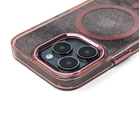 Etui ochronne na Samsung Galaxy S24 FE Glitter Case Mag Safe - różowe z brokatem Etui ochronne na Samsung Galaxy S24 FE Glitter Case Mag Safe - różowe z brokatem