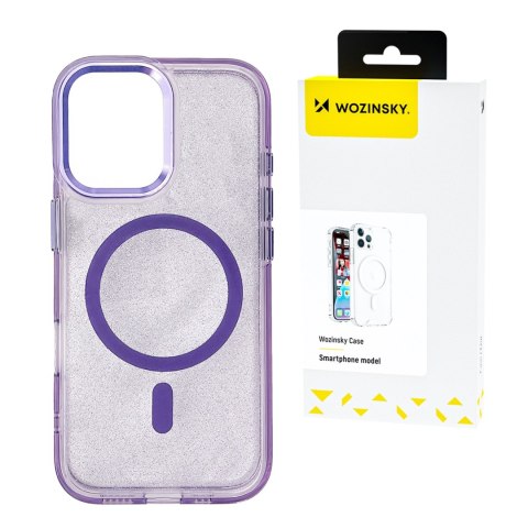Etui ochronne na Samsung Galaxy S24 FE Glitter Case MagSafe - fioletowe z brokatem Etui ochronne na Samsung Galaxy S24 FE Glitter Case MagSafe - fioletowe z brokatem