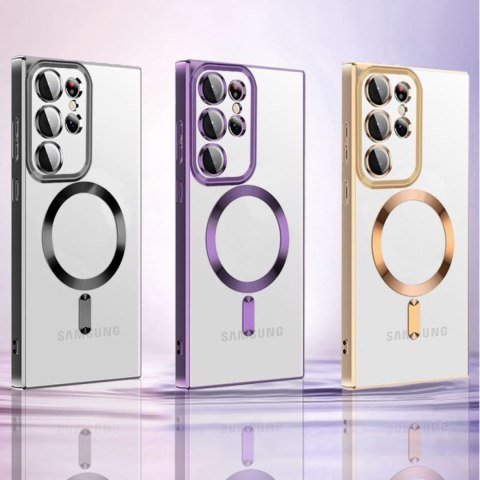 Etui pokrowiec na Samsung Galaxy S24 FE Electroplated Magsafe - niebieskie Etui pokrowiec na Samsung Galaxy S24 FE Electroplated Magsafe - niebieskie