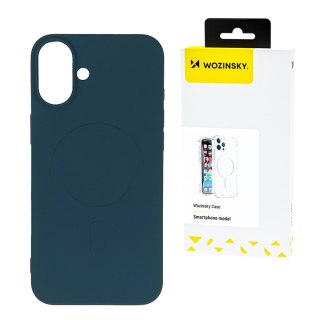 Etui pokrowiec na Samsung Galaxy S24 FE Liquid Silicone Case MagSafe - ciemnoniebieskie