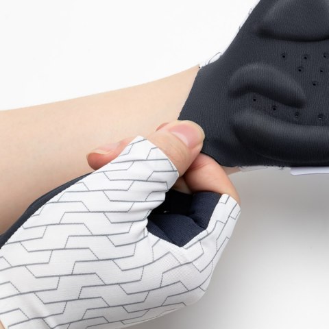 Rękawiczki kolarskie rowerowe MTB rozmiar M - biało-czarne