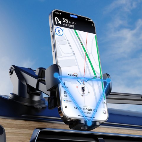 Uchwyt samochodowy na smartfona F2N+ z przyssawką grawitacyjny 360 stopni - czarny Uchwyt samochodowy na smartfona F2N+ z przyssawką grawitacyjny 360 stopni - czarny