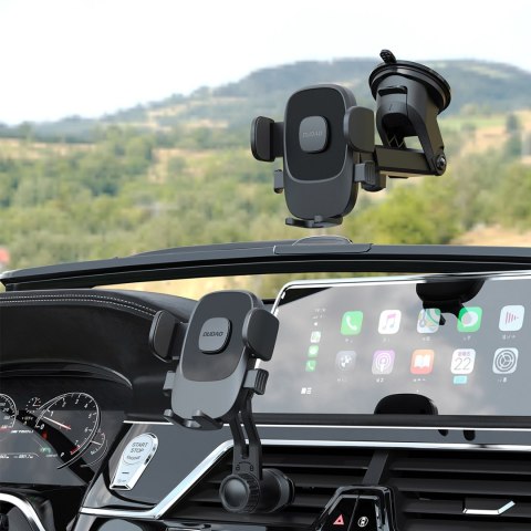 Uchwyt samochodowy na smartfona F2N+ z przyssawką grawitacyjny 360 stopni - czarny Uchwyt samochodowy na smartfona F2N+ z przyssawką grawitacyjny 360 stopni - czarny