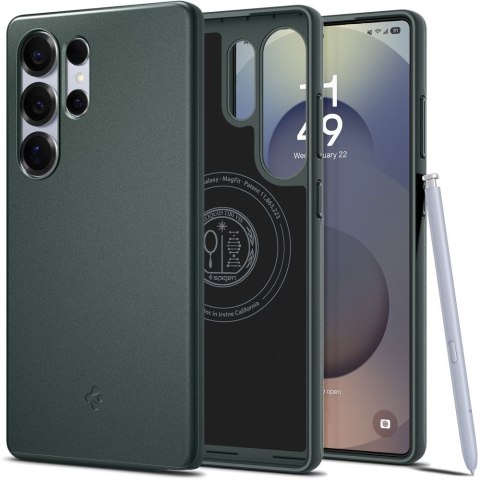 Etui plecki na Samsung Galaxy S25 Ultra Thin Fit Mag - zielone Etui plecki na Samsung Galaxy S25 Ultra Thin Fit Mag - zielone