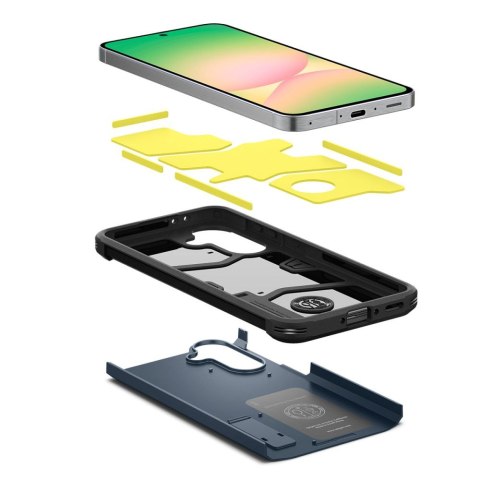 Etui plecki na Samsung Galaxy A56 5G z podstawką Tough Armor - szaro czarny Etui plecki na Samsung Galaxy A56 5G z podstawką Tough Armor - szaro czarny