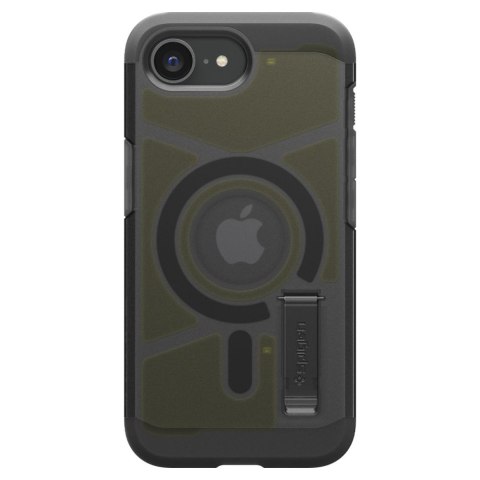 Etui plecki na iPhone 16e z podstawką Tough Armor MagSafe - przezroczysto-szare Etui plecki na iPhone 16e z podstawką Tough Armor MagSafe - przezroczysto-szare