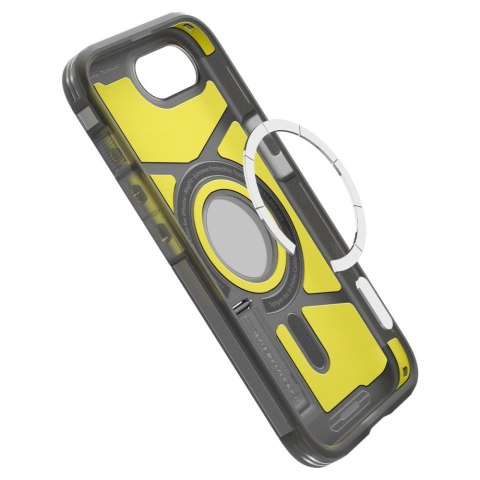 Etui plecki na iPhone 16e z podstawką Tough Armor MagSafe - przezroczysto-szare Etui plecki na iPhone 16e z podstawką Tough Armor MagSafe - przezroczysto-szare