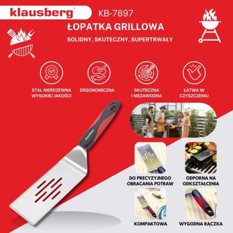 ŁOPATKA STALOWA 36 cm DO GRILLA KLAUSBERG KB-7897 ŁOPATKA STALOWA 36 cm DO GRILLA KLAUSBERG KB-7897