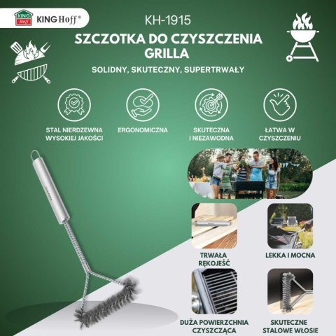 SZCZOTKA STALOWA DO CZYSZCZENIA RUSZTU GRILLA KINGHOFF KH-1915 SZCZOTKA STALOWA DO CZYSZCZENIA RUSZTU GRILLA KINGHOFF KH-1915