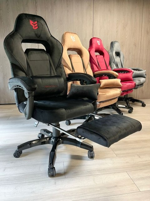 Fotel obrotowy do biurka TITAN BLACK ALCANTARA PRO