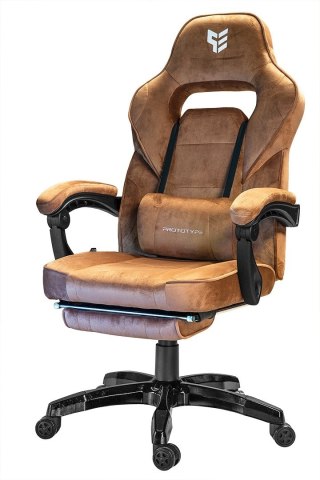 Fotel obrotowy do biurka TITAN BROWN ALCANTARA PRO