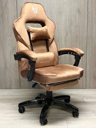 Fotel obrotowy do biurka TITAN BROWN ALCANTARA PRO