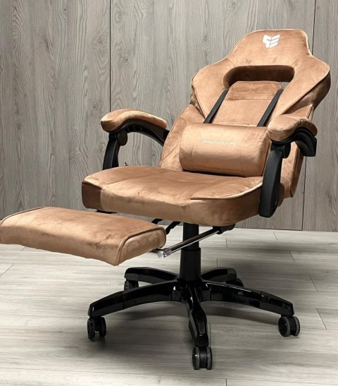 Fotel obrotowy do biurka TITAN BROWN ALCANTARA PRO