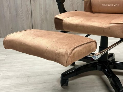 Fotel obrotowy do biurka TITAN BROWN ALCANTARA PRO